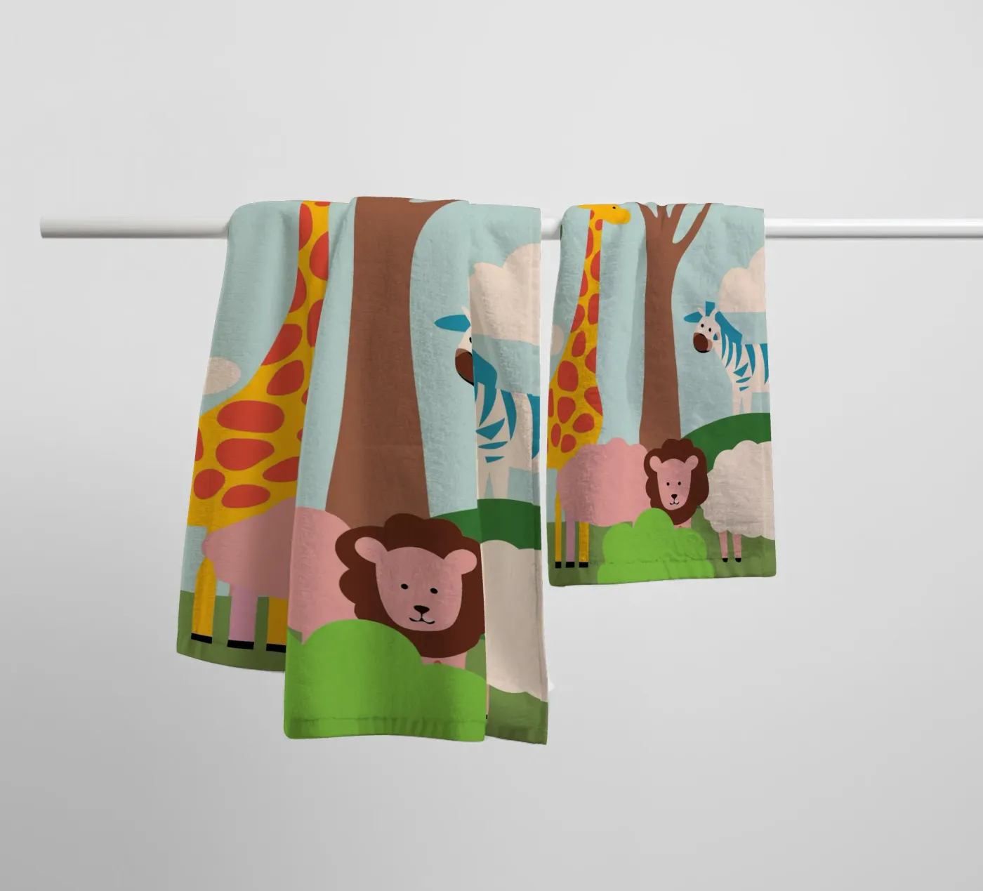 Dierentuin badhanddoek van CUTE ANIMALS