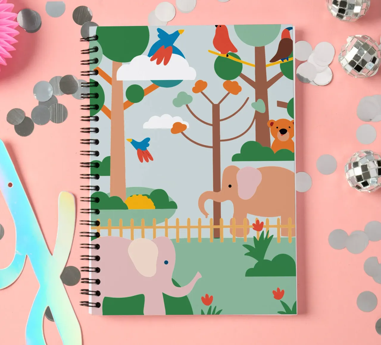 Elephant Zoo spiral notebook by CUTE ANIMALS
