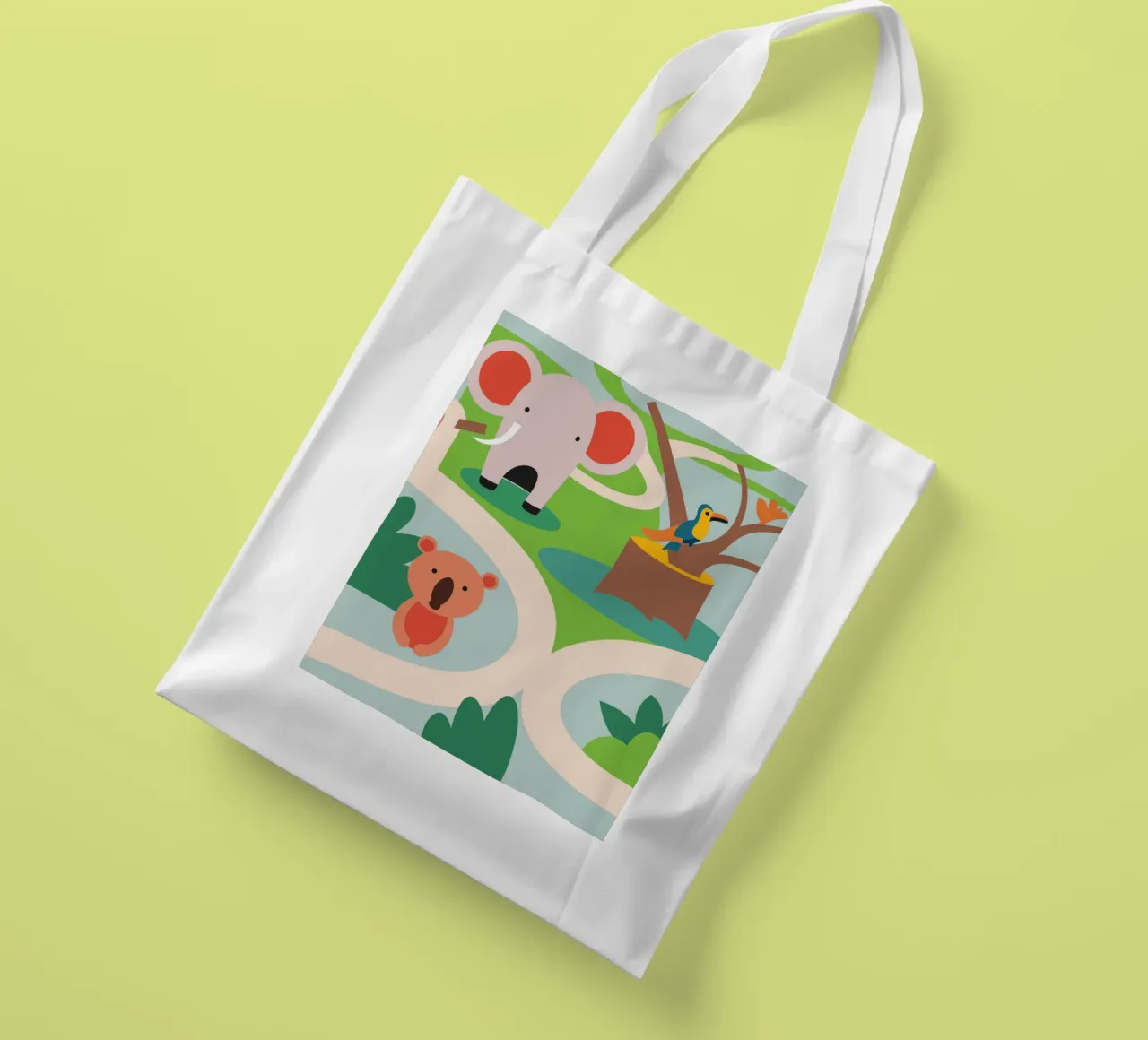 Elephant Zoo tote bag by CUTE ANIMALS