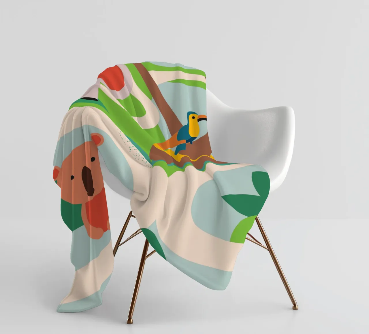 Elephant Zoo fleece blanket by CUTE ANIMALS
