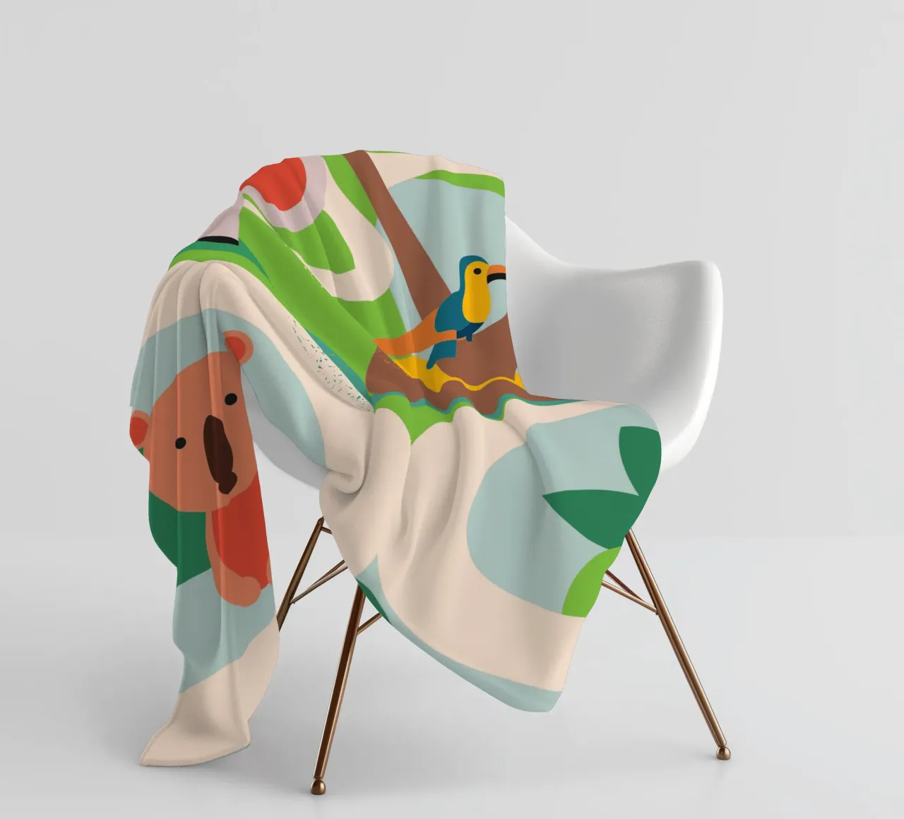 Elephant Zoo fleece blanket by CUTE ANIMALS