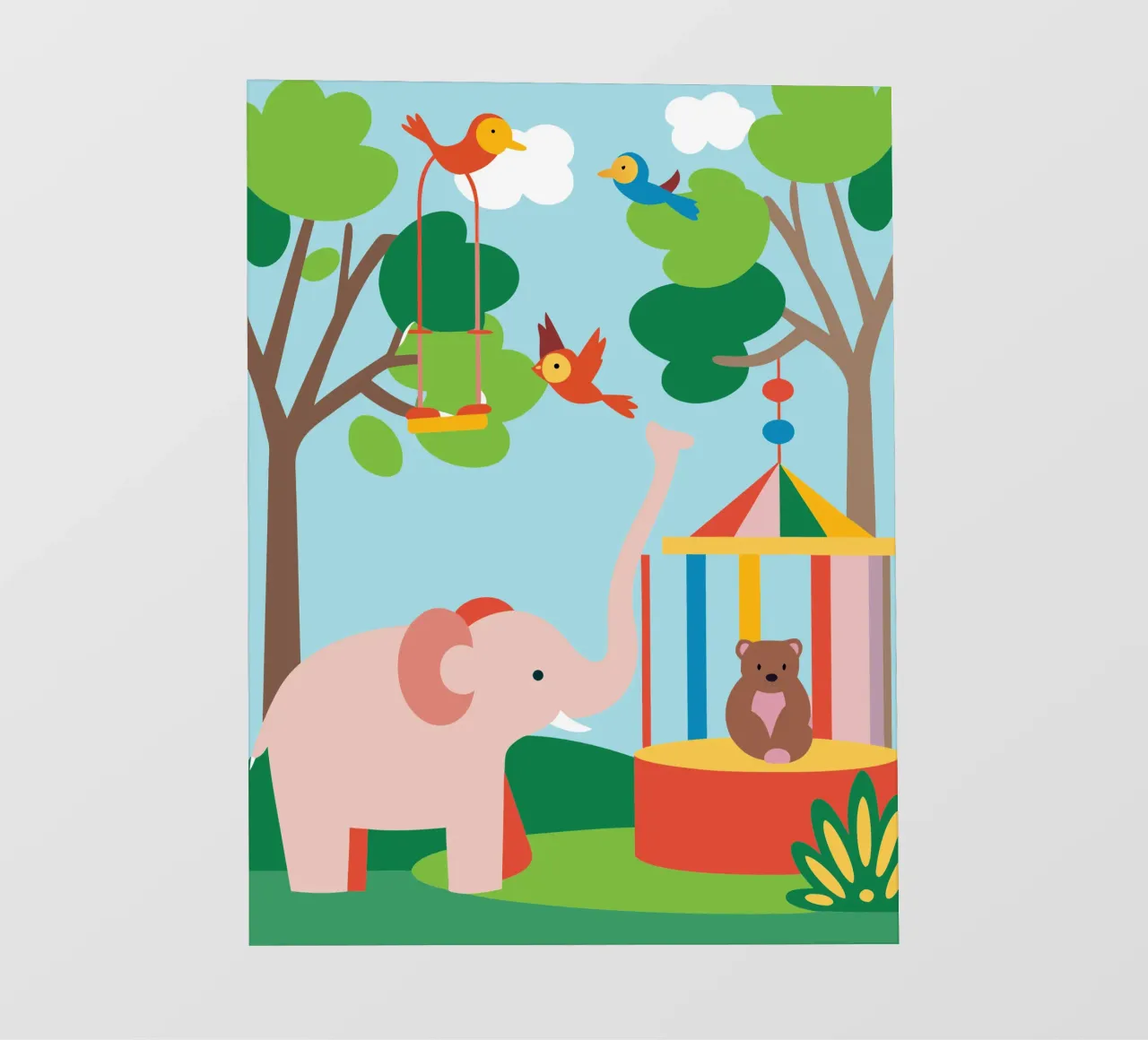 Zoo naturale telo in pvc da CUTE ANIMALS
