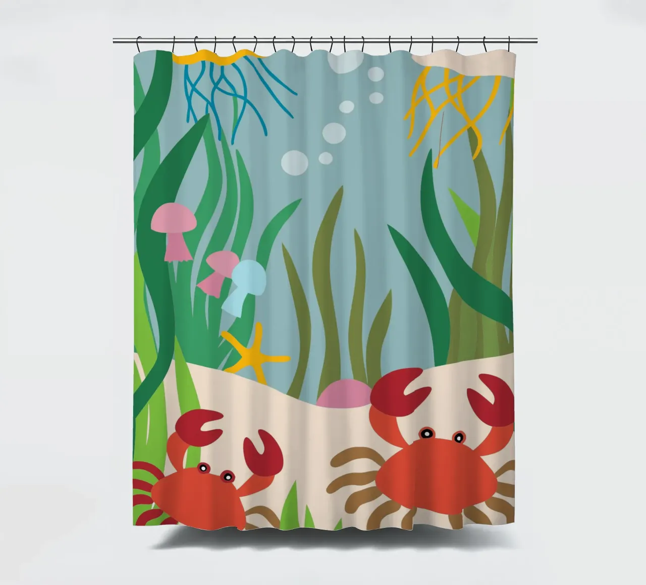 Granchio e medusa tenda da doccia da CUTE ANIMALS