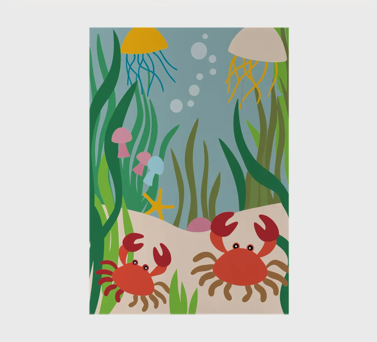 Crab and Jellyfish notebook by CUTE ANIMALS