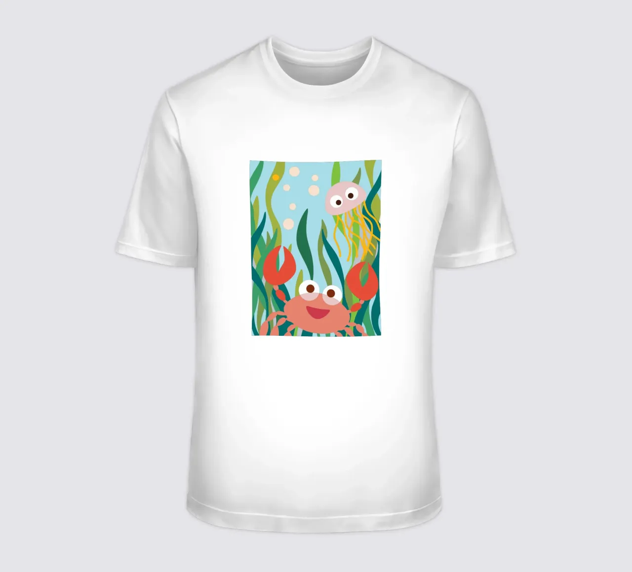 Granchio e medusa t-shirt da CUTE ANIMALS