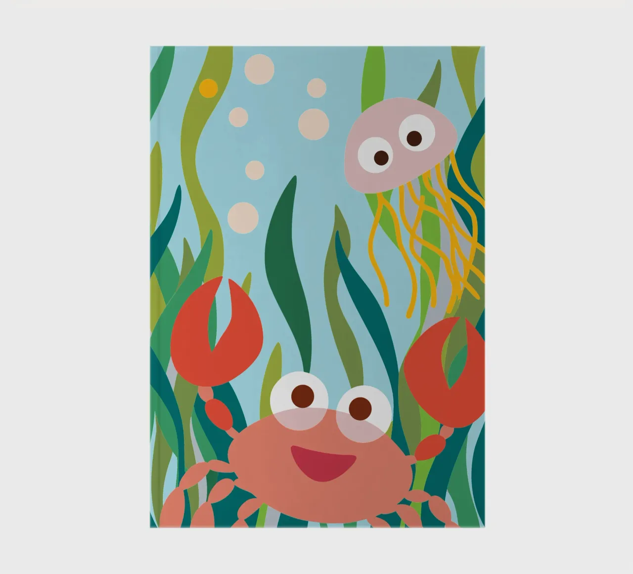 Crab and Jellyfish notebook by CUTE ANIMALS