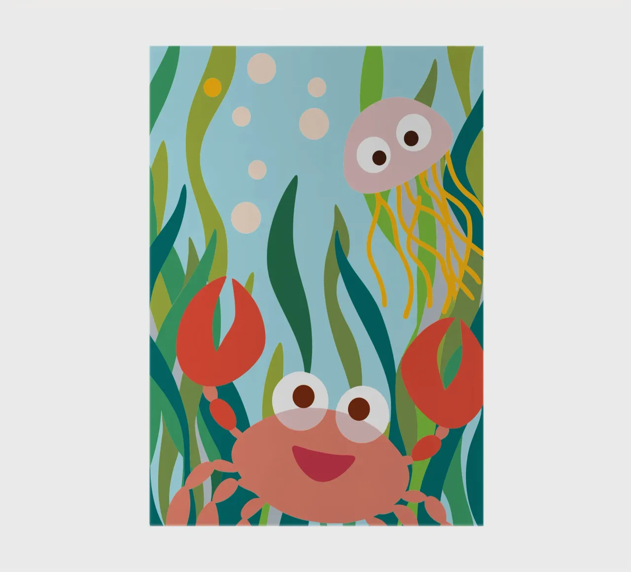 Crab and Jellyfish notebook by CUTE ANIMALS