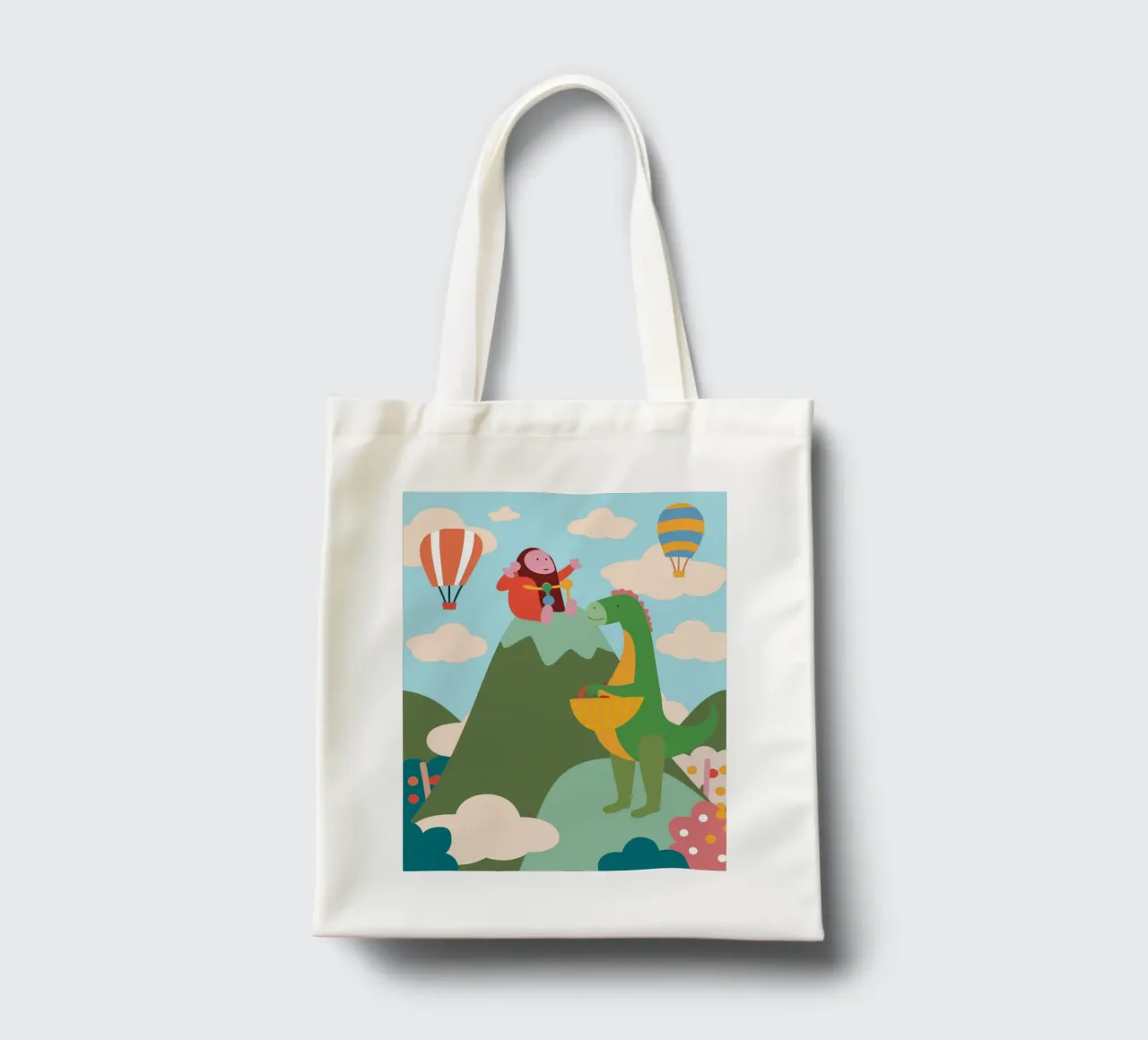 Dinosaurs and Kingkong tote bag by CUTE ANIMALS