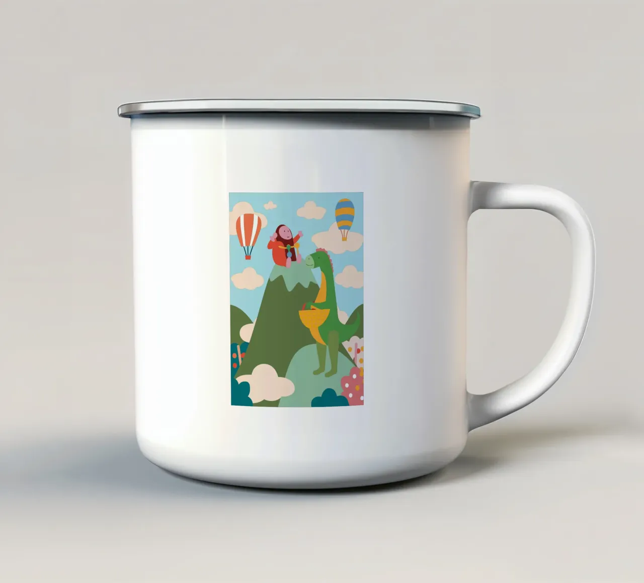 Dinosauri e Kingkong tazza in smalto da CUTE ANIMALS