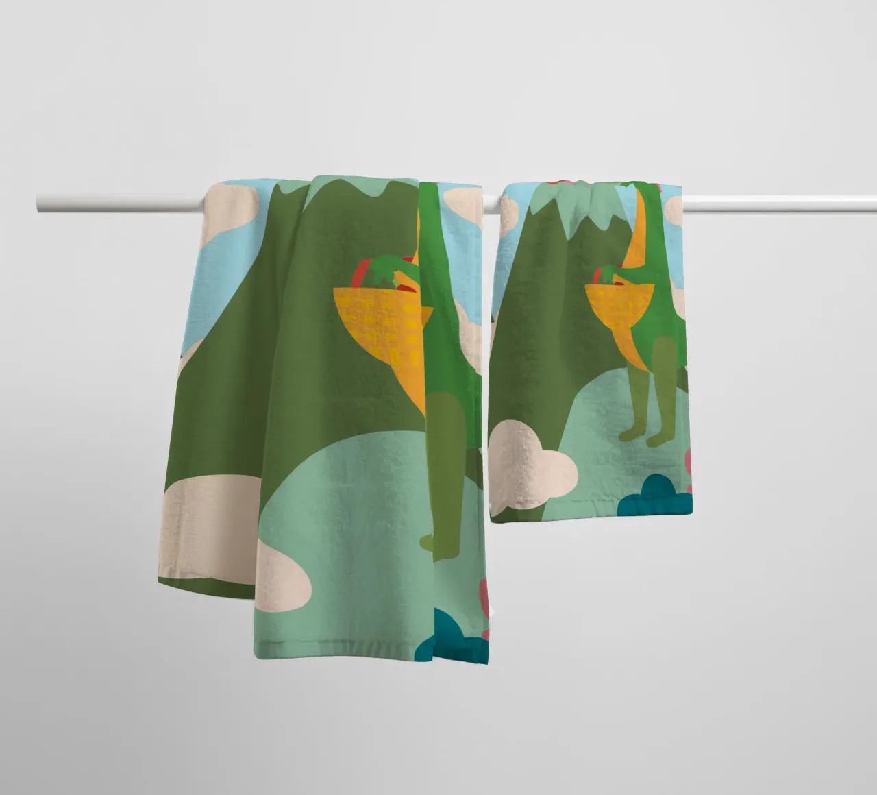 Dinosauri e Kingkong asciugamano da bagno da CUTE ANIMALS