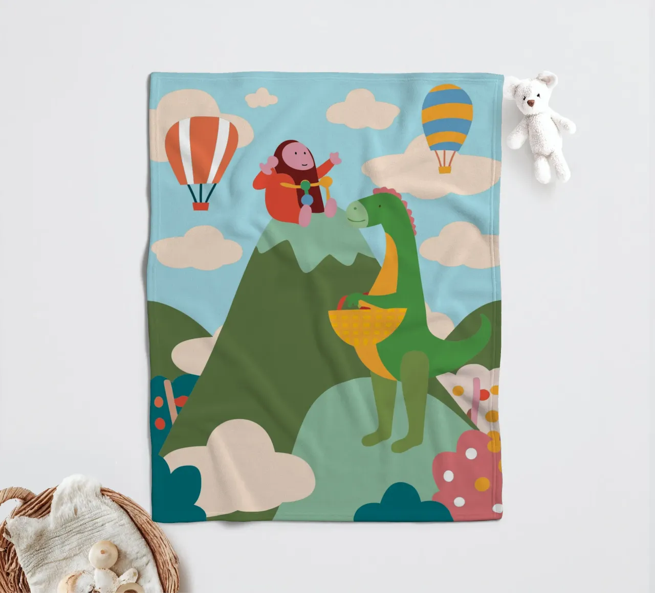 Dinosauri e Kingkong coperta in pile da CUTE ANIMALS