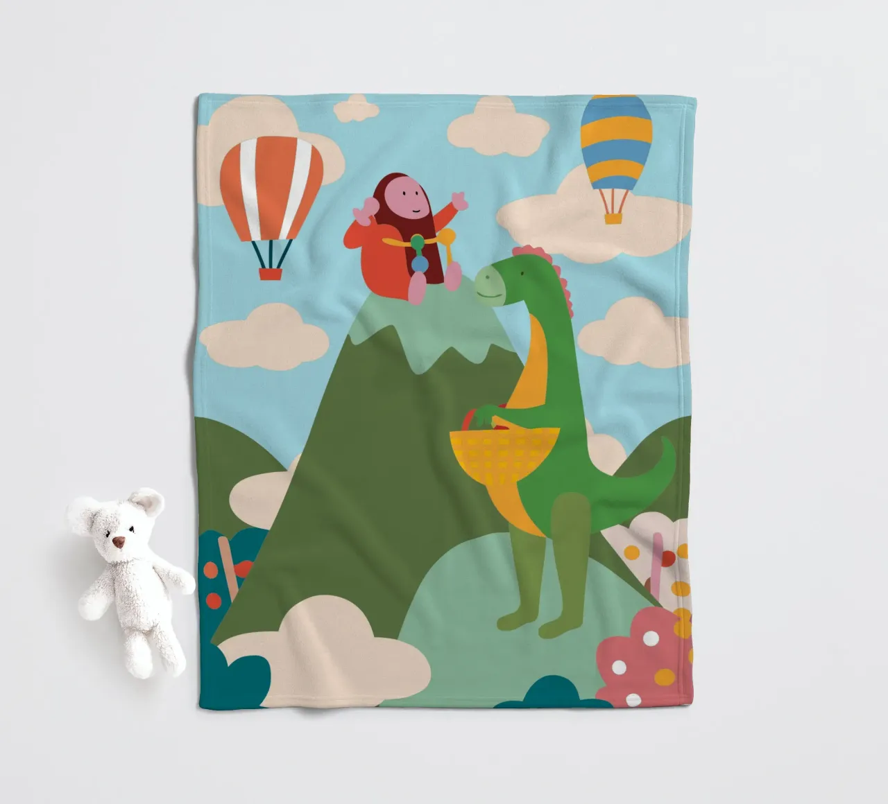 Dinosauri e Kingkong coperta in pile da CUTE ANIMALS