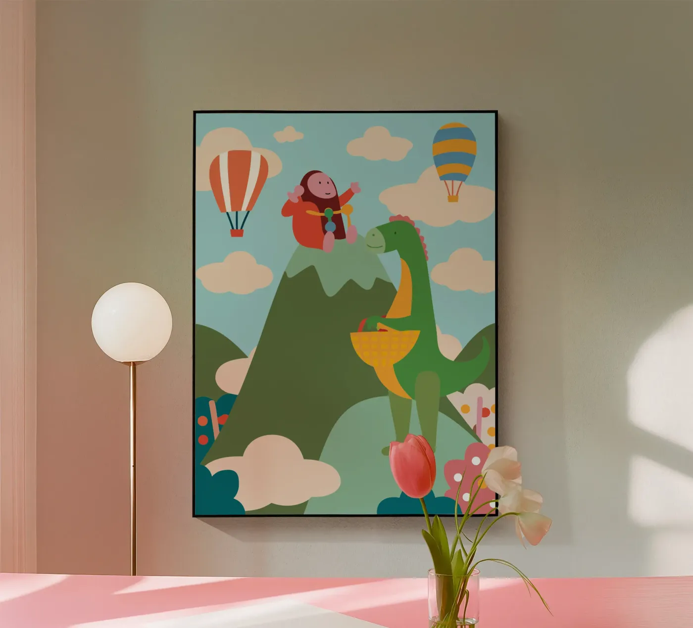 Dinosaurs and Kingkong acrylic glass by CUTE ANIMALS