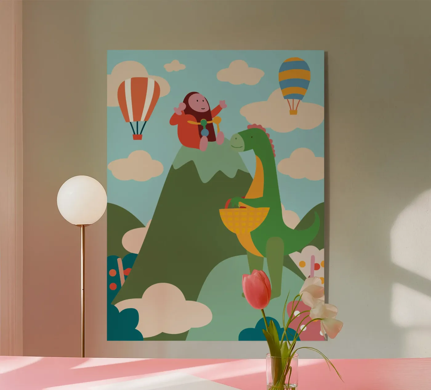 Dinosaurs and Kingkong acrylic glass by CUTE ANIMALS