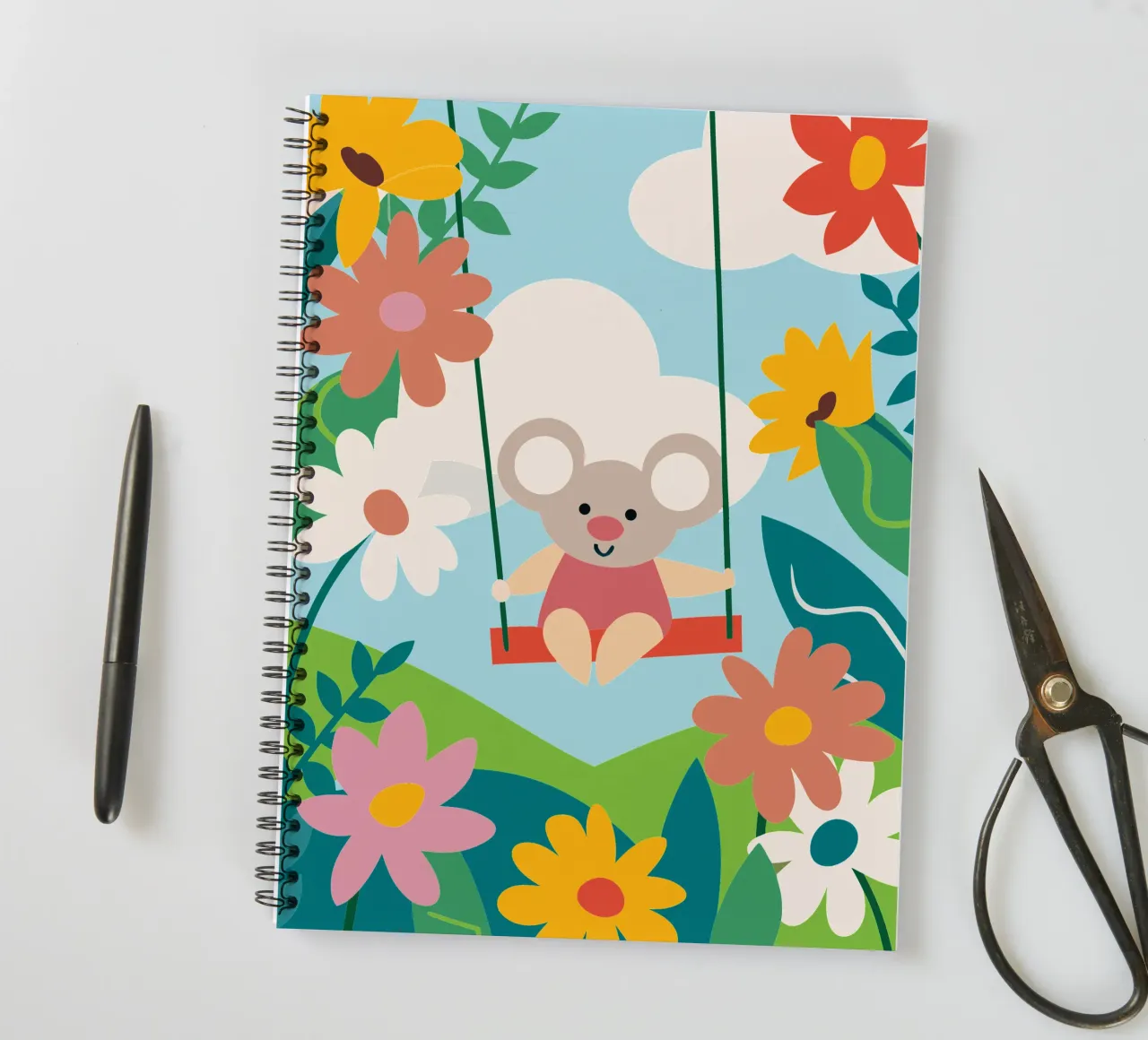 Koalas and Flowers spiral notebook by CUTE ANIMALS