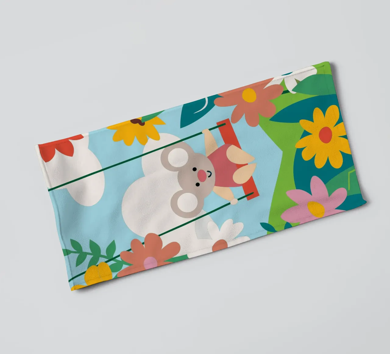 Koala e fiori asciugamano da bagno da CUTE ANIMALS