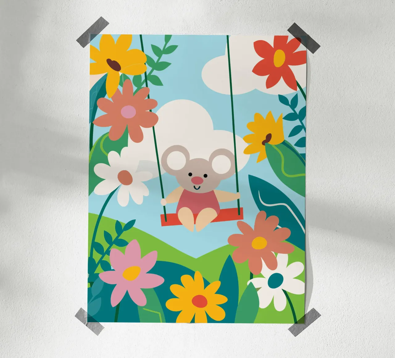 Koala e fiori carta hahnemühle da CUTE ANIMALS