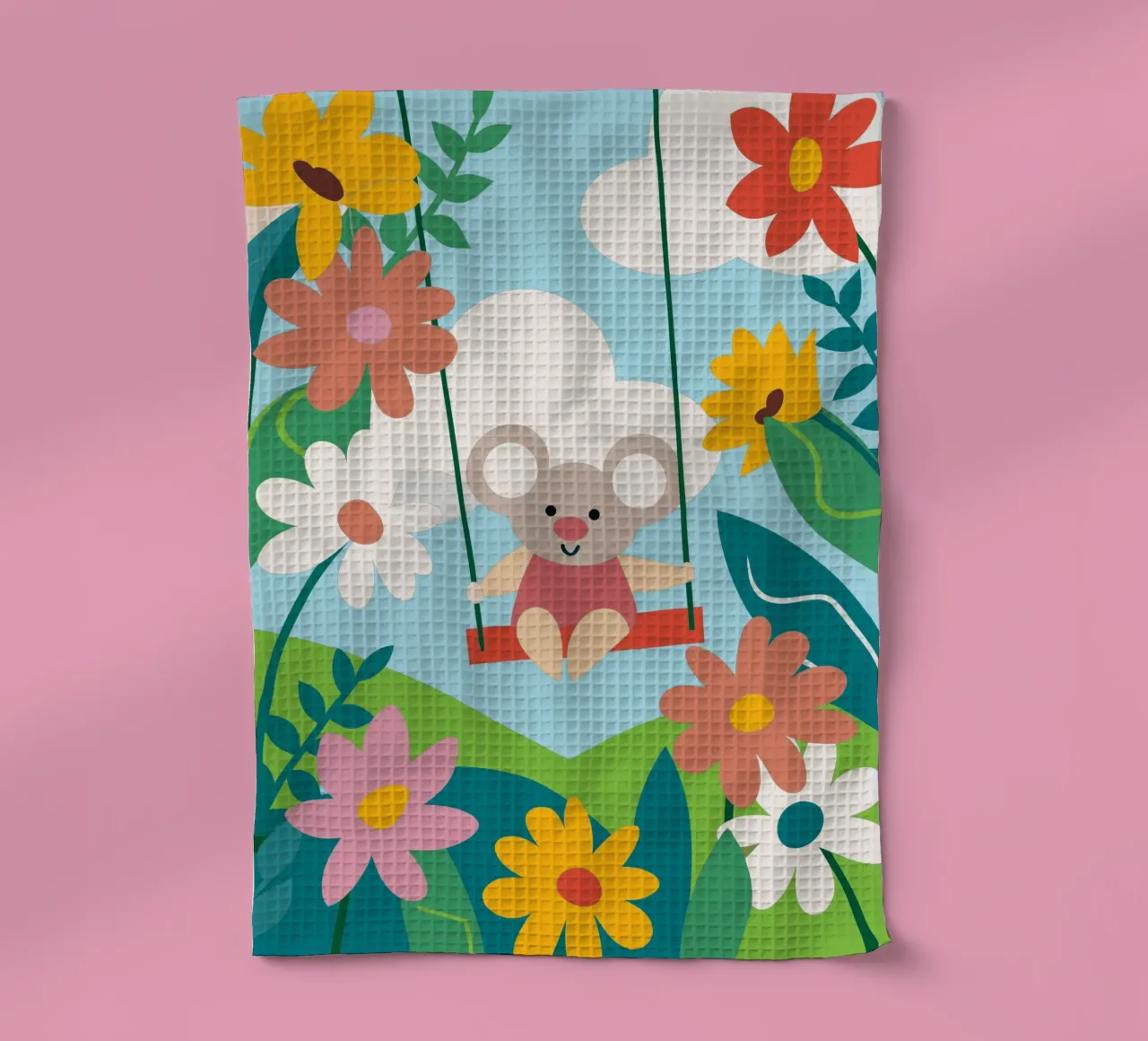 Koala e fiori canovaccio da cucina da CUTE ANIMALS