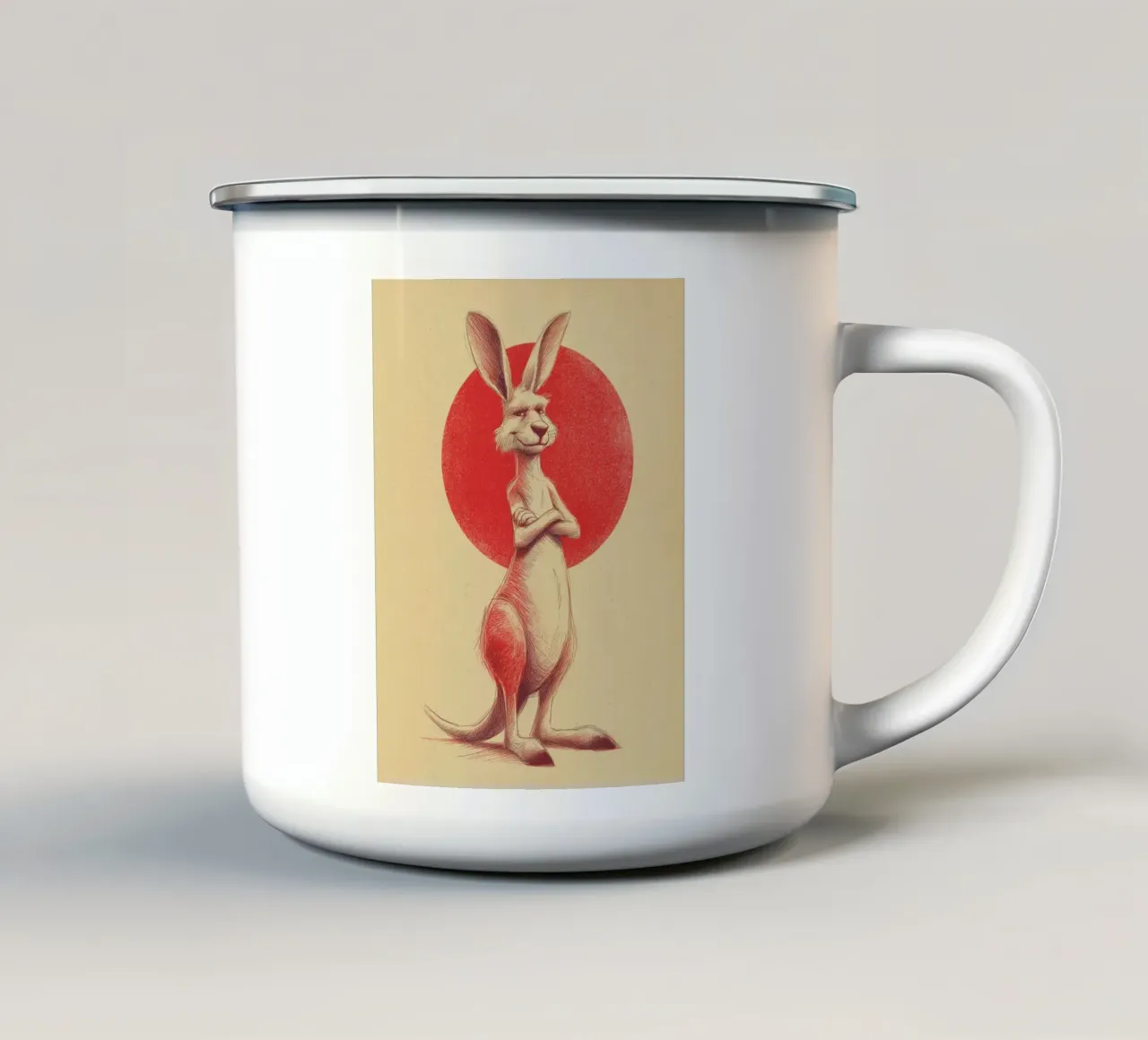 Vibrazioni fresche di canguro tazza in smalto da Carinaprint