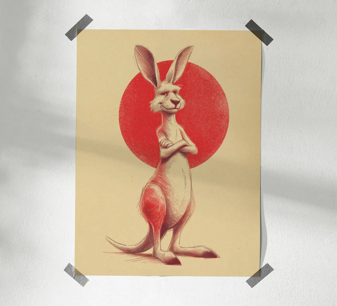 Coole Känguru-Vibes Poster von Carinaprint