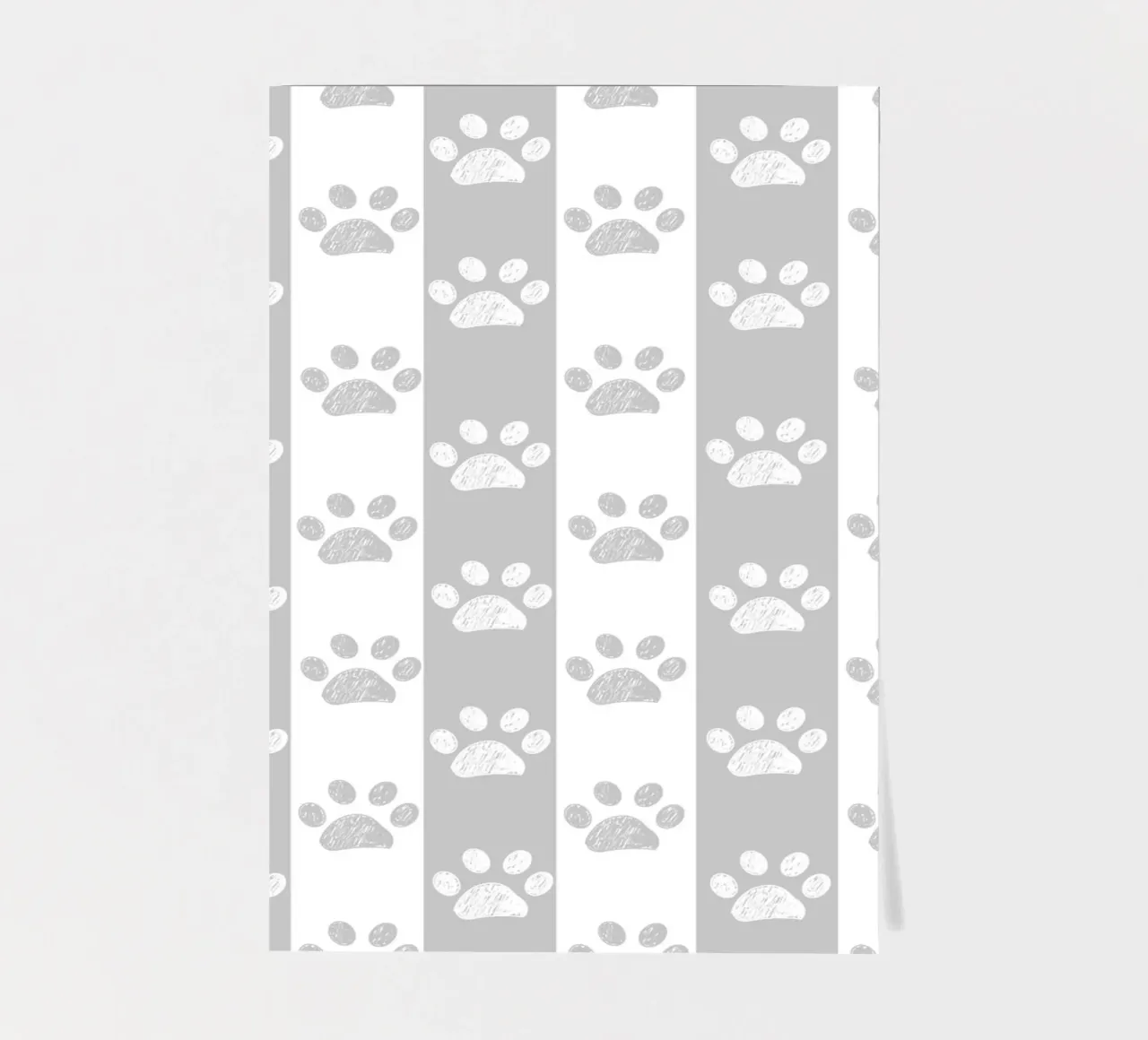 Grijs en wit streeppatroon met doodle pootafdruk stickervel van gulsengunel