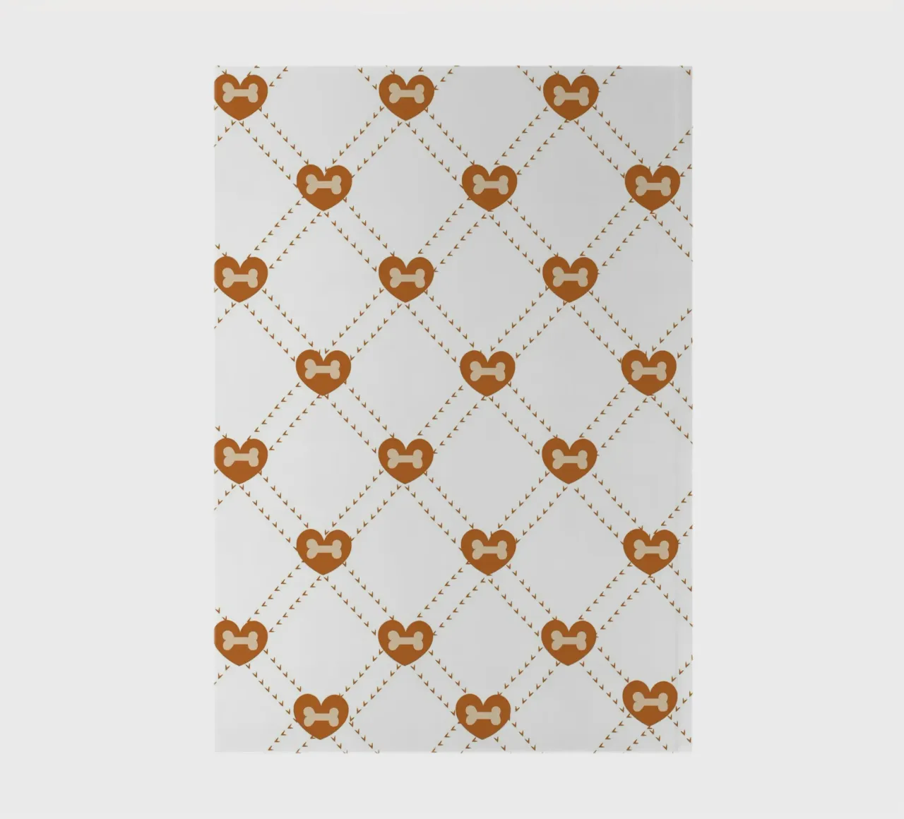 Plaid with bones and hearts pattern notebook by gulsengunel