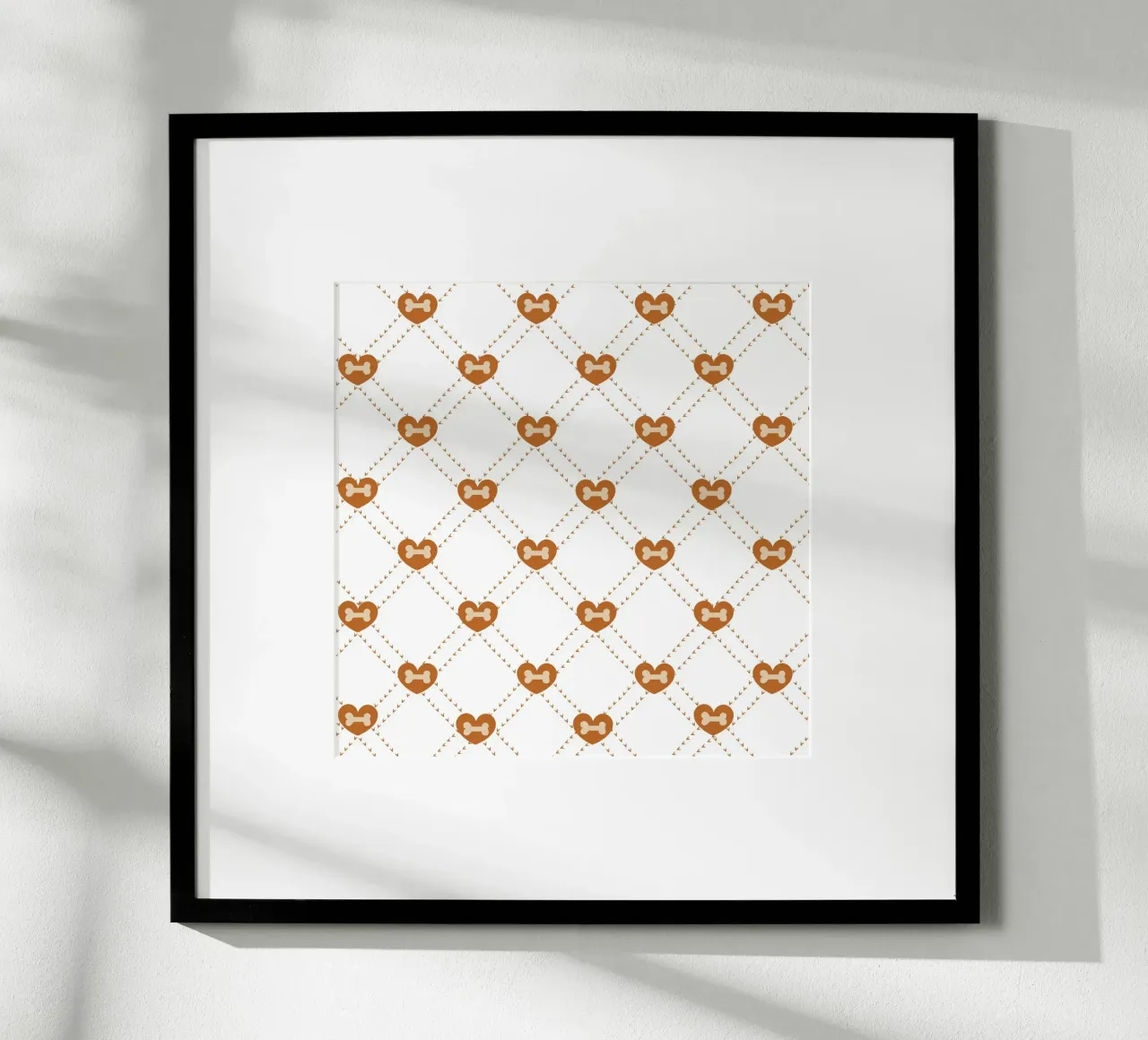 Plaid with bones and hearts pattern poster by gulsengunel