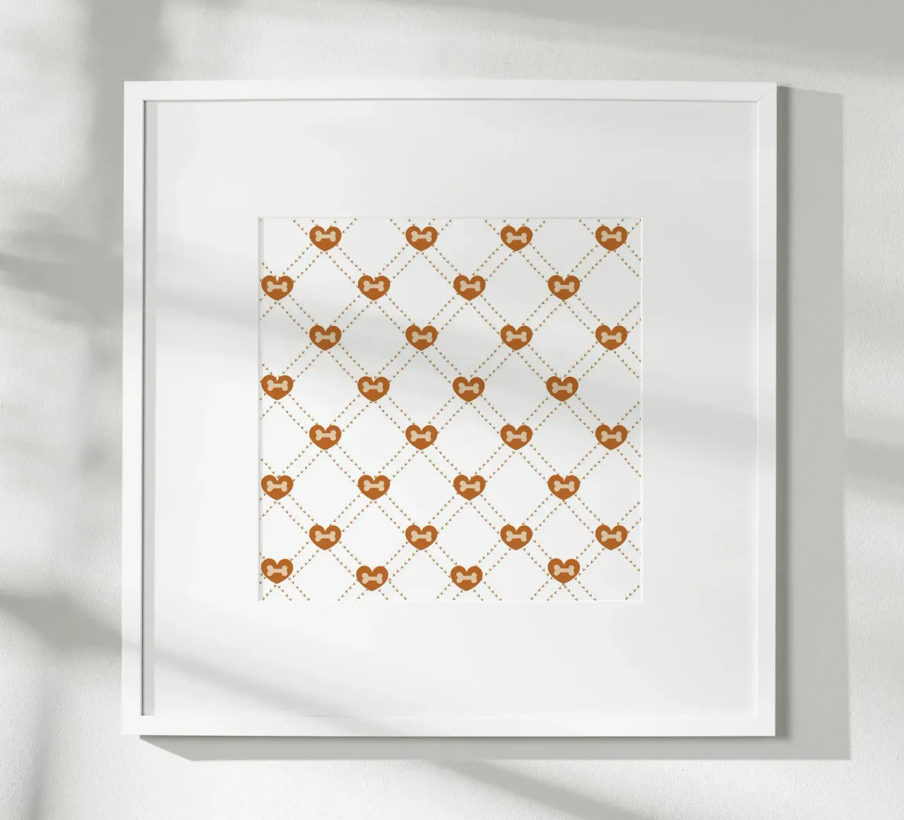Plaid with bones and hearts pattern poster by gulsengunel