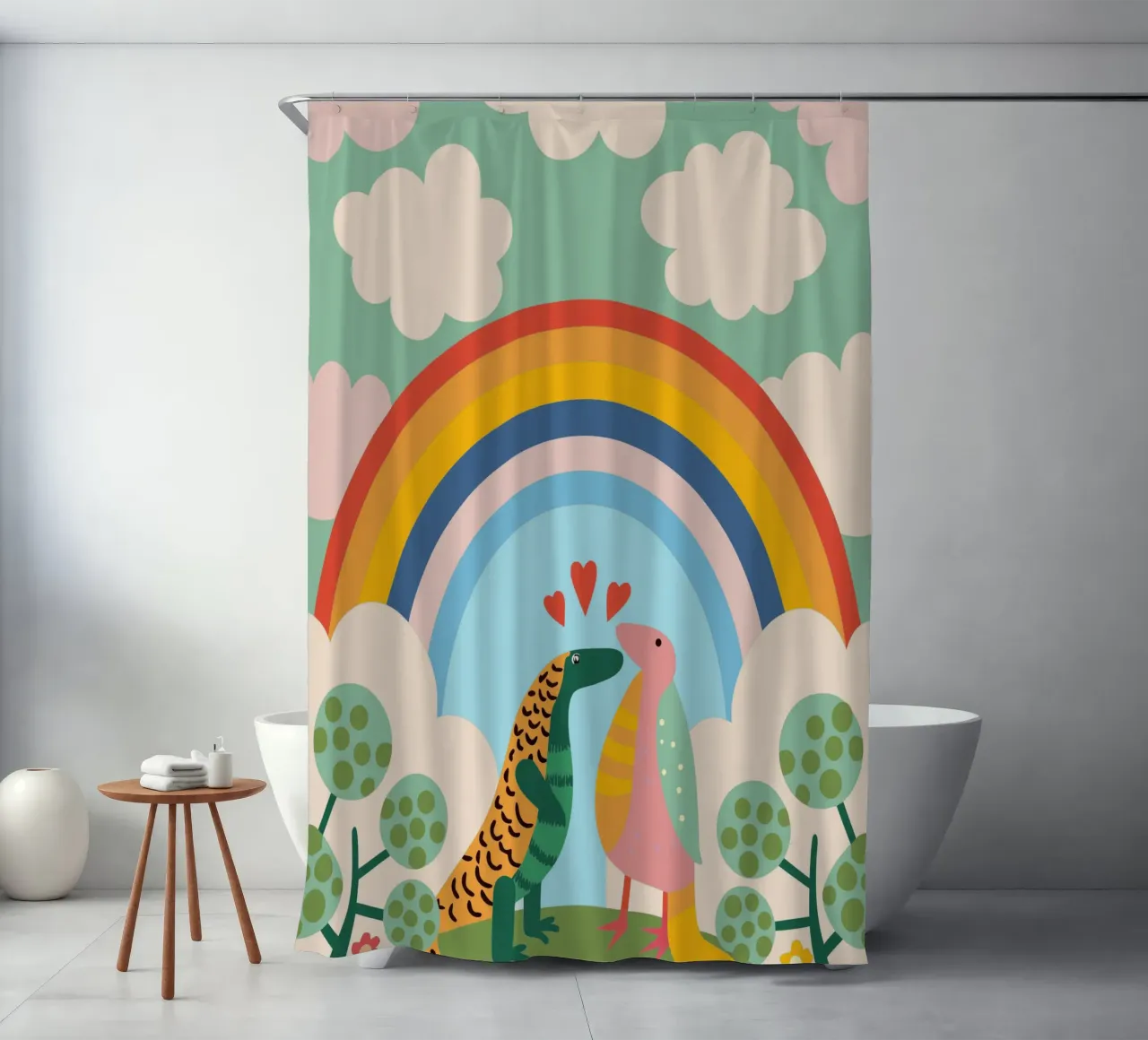 Due draghi di Komodo tenda da doccia da CUTE ANIMALS