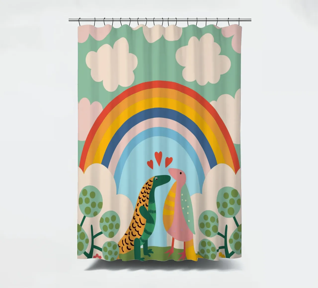 Due draghi di Komodo tenda da doccia da CUTE ANIMALS