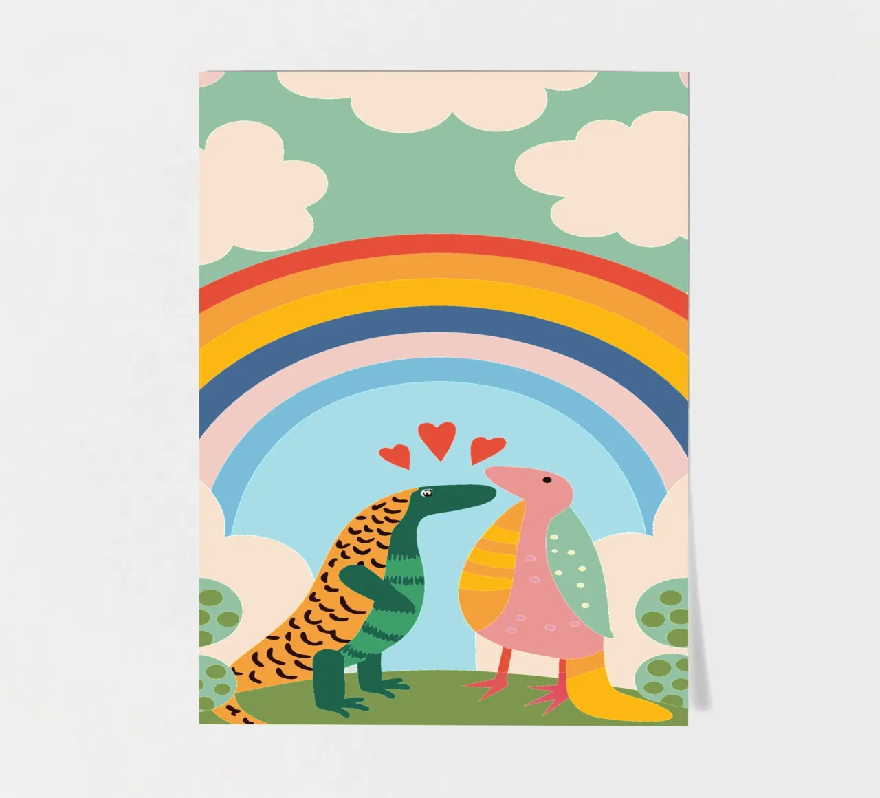 Due draghi di Komodo foglio adesivo da CUTE ANIMALS