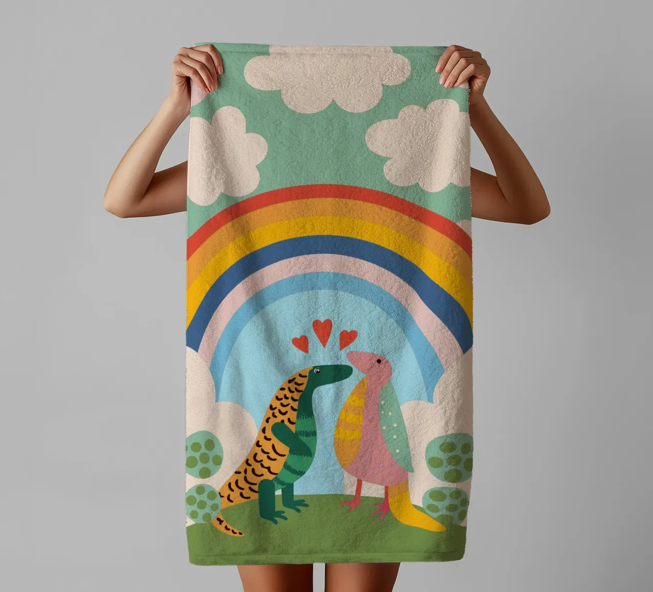 Due draghi di Komodo asciugamano da bagno da CUTE ANIMALS