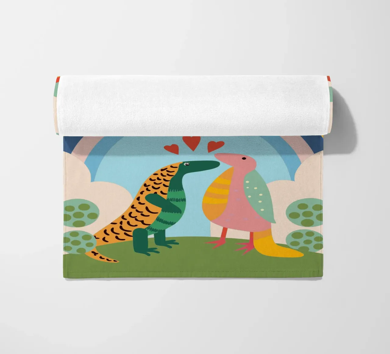 Due draghi di Komodo telo mare da CUTE ANIMALS