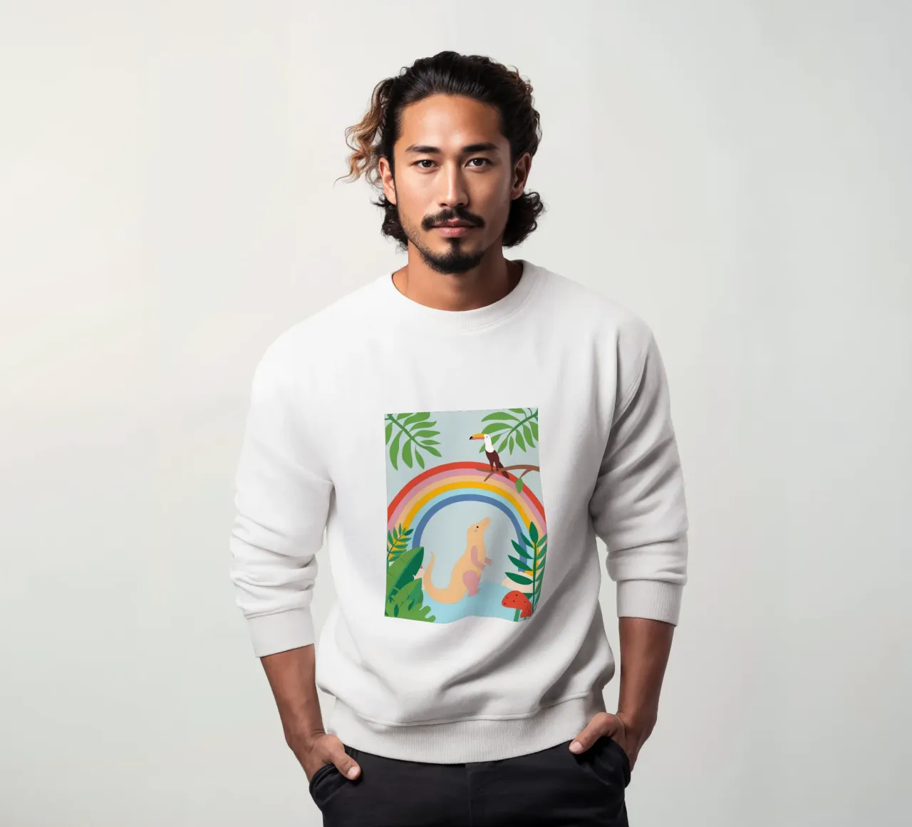 Draghi di Komodo e uccelli felpa da CUTE ANIMALS