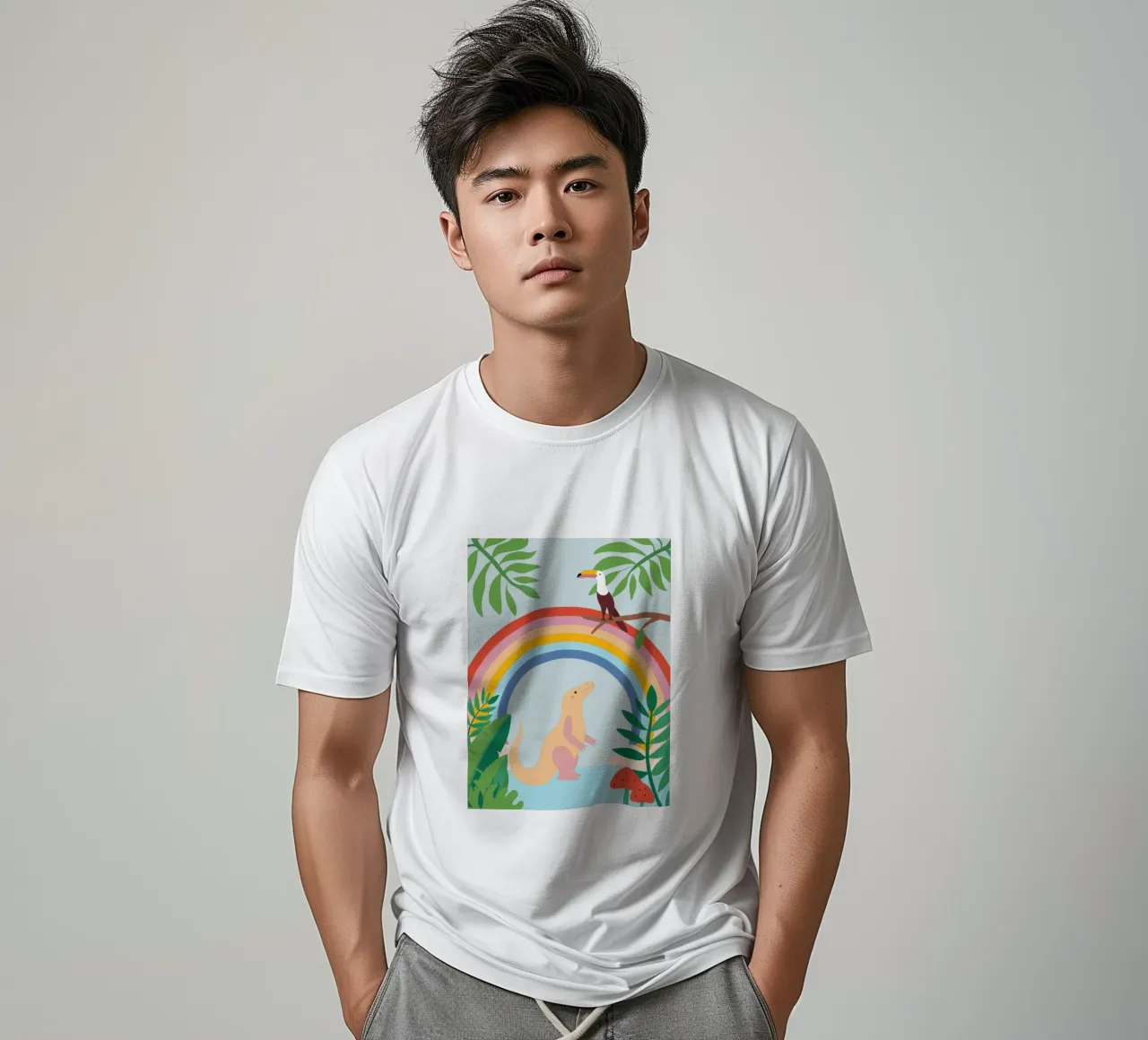 Draghi di Komodo e uccelli t-shirt da CUTE ANIMALS