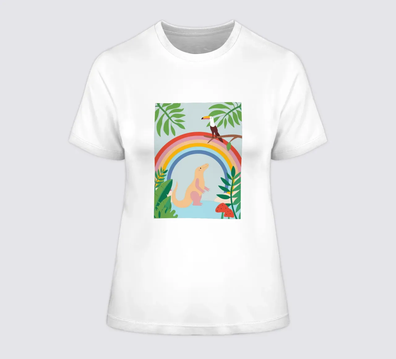 Draghi di Komodo e uccelli t-shirt da donna da CUTE ANIMALS