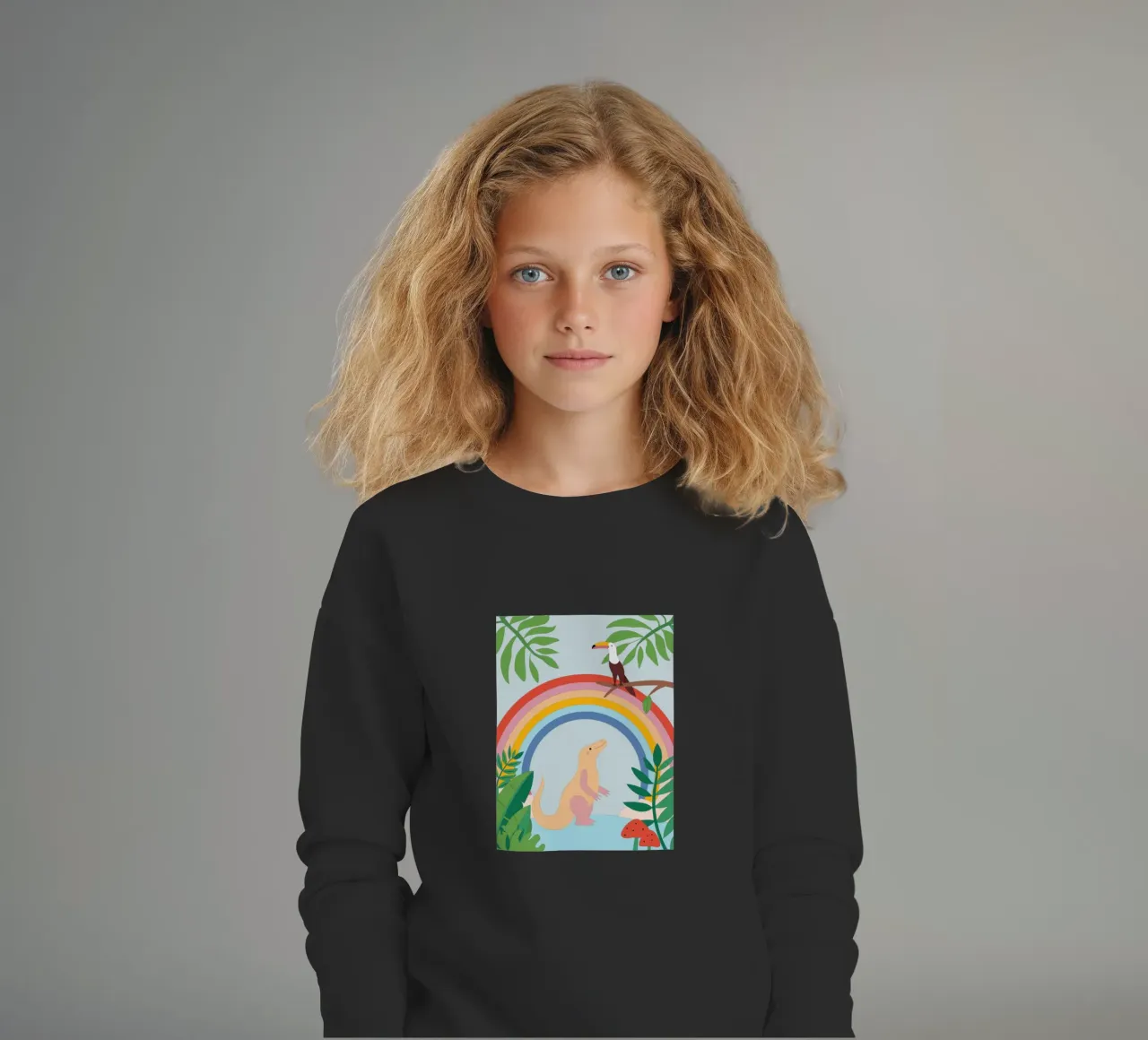 Draghi di Komodo e uccelli felpa bambino da CUTE ANIMALS