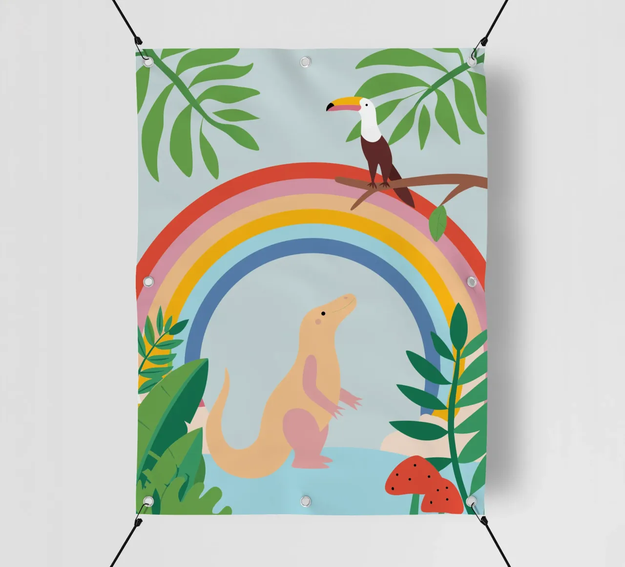 Draghi di Komodo e uccelli telo in pvc da CUTE ANIMALS
