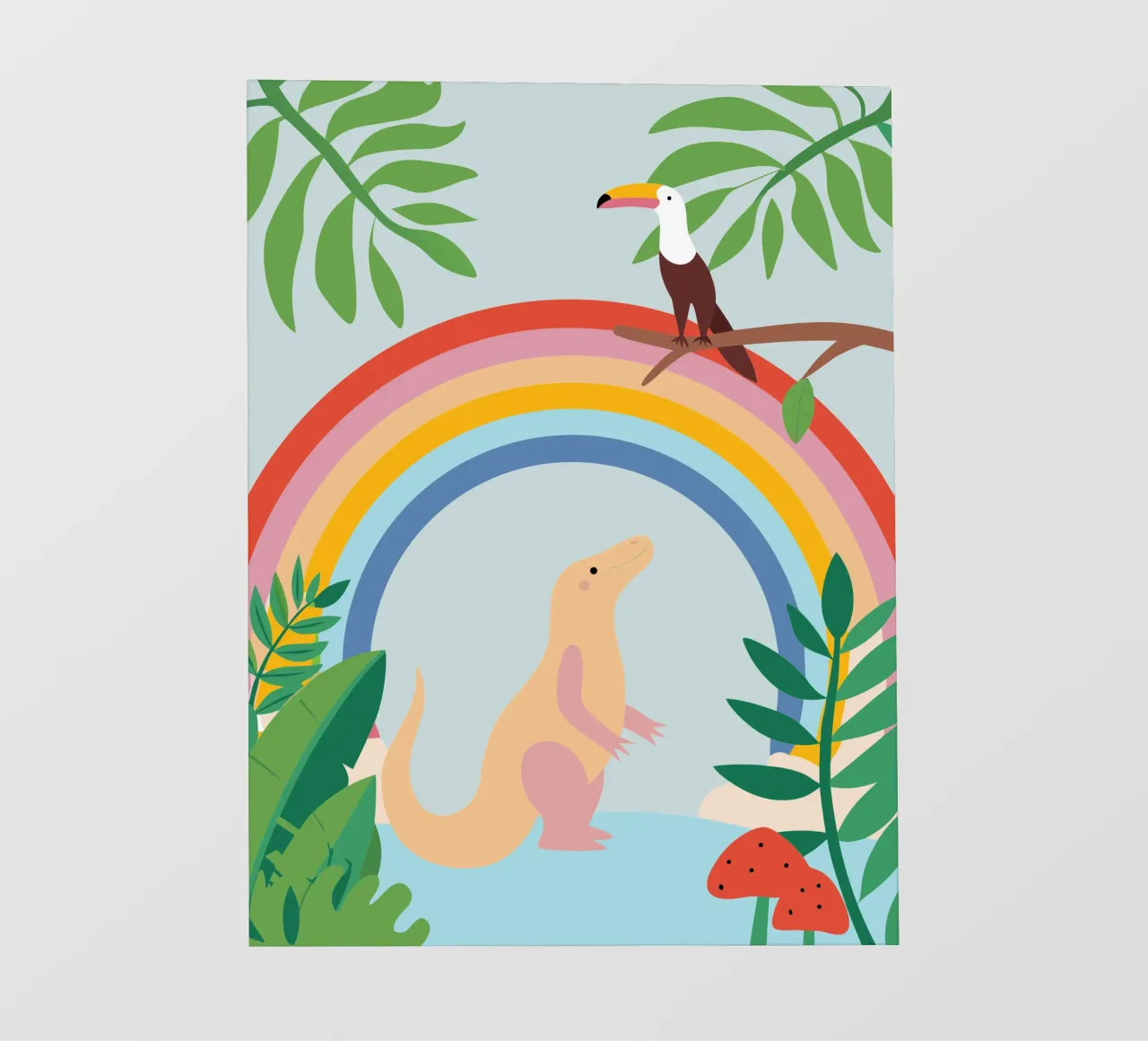 Draghi di Komodo e uccelli telo in pvc da CUTE ANIMALS