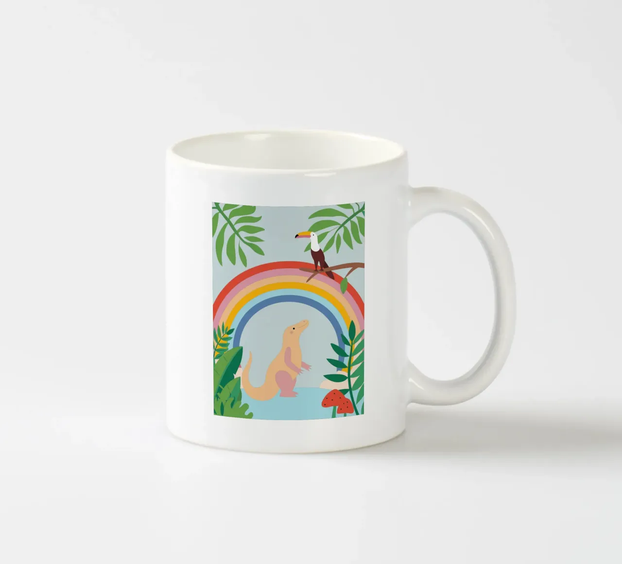 Draghi di Komodo e uccelli tazza in ceramica da CUTE ANIMALS