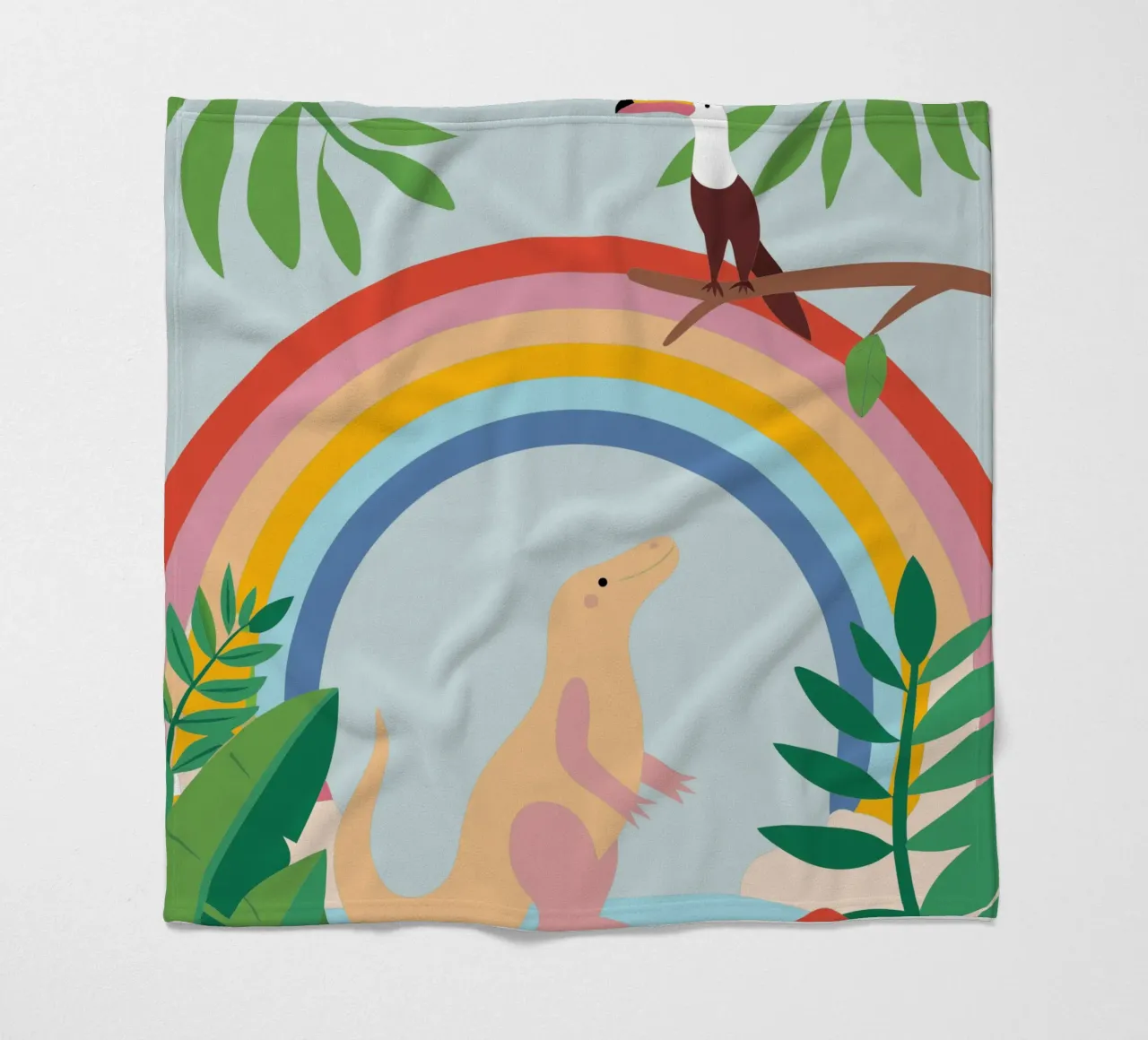 Draghi di Komodo e uccelli coperta in pile da CUTE ANIMALS