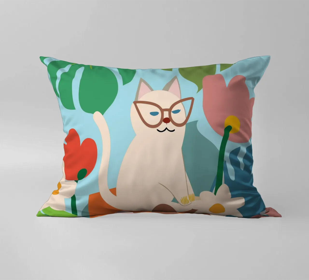 Gatti e fiori cuscino da CUTE ANIMALS