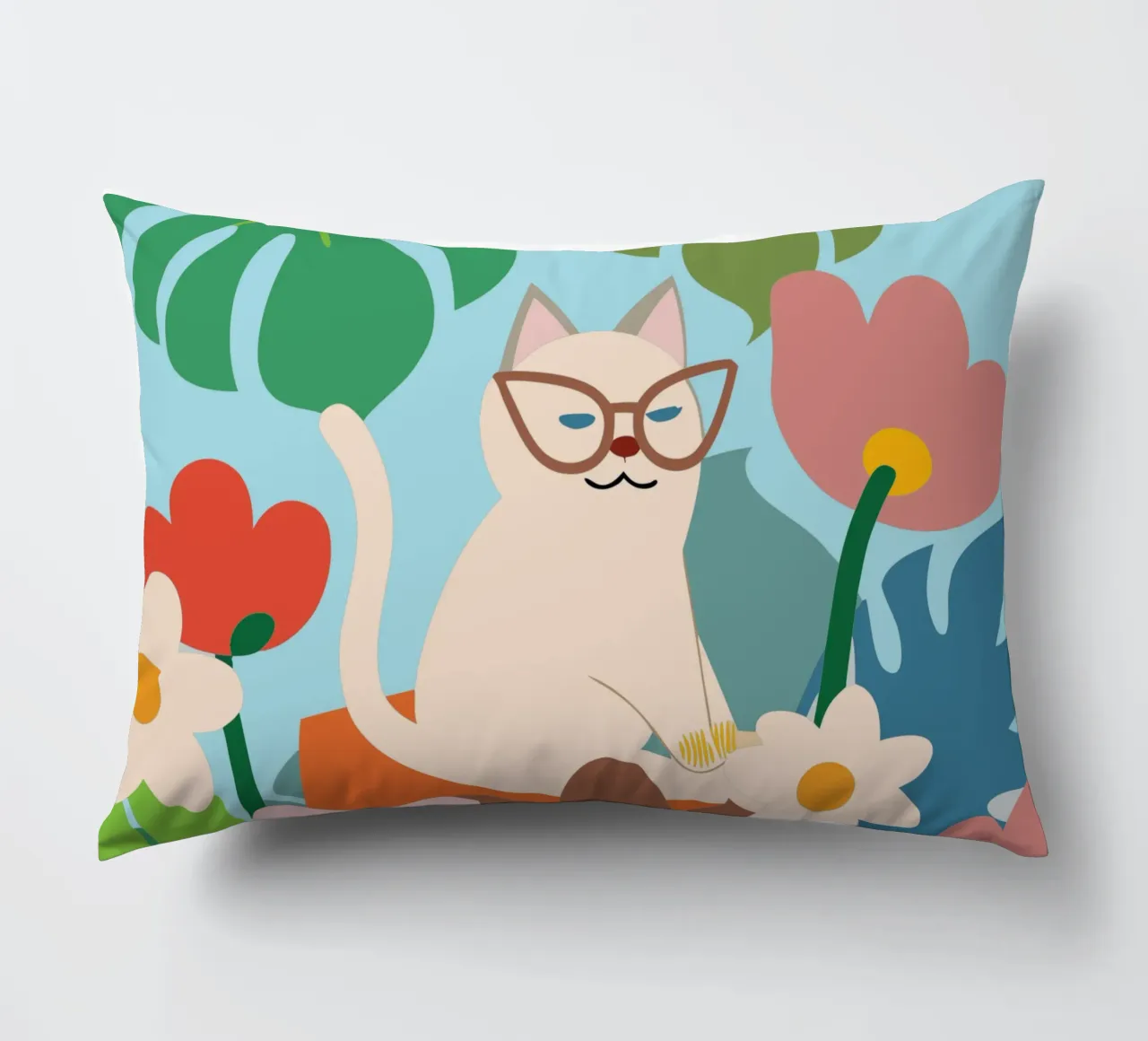 Gatti e fiori cuscino da CUTE ANIMALS