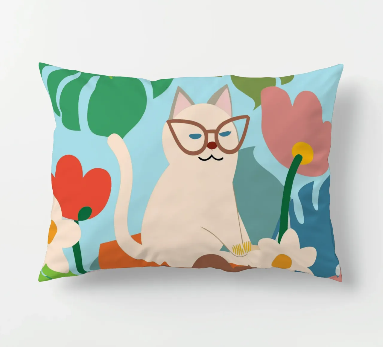 Gatti e fiori cuscino da CUTE ANIMALS