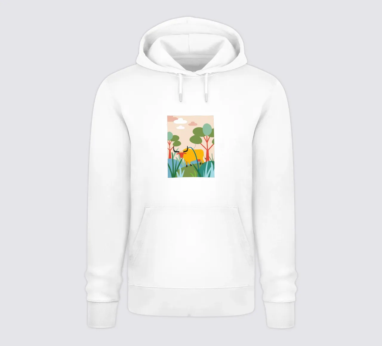 Bufalo tra i fiori felpa con cappuccio da CUTE ANIMALS