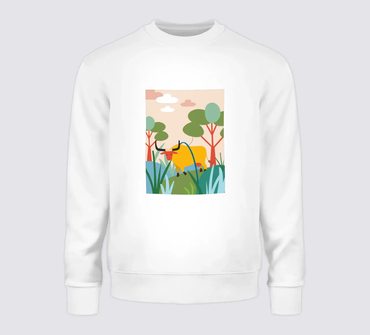 Bufalo tra i fiori felpa da CUTE ANIMALS