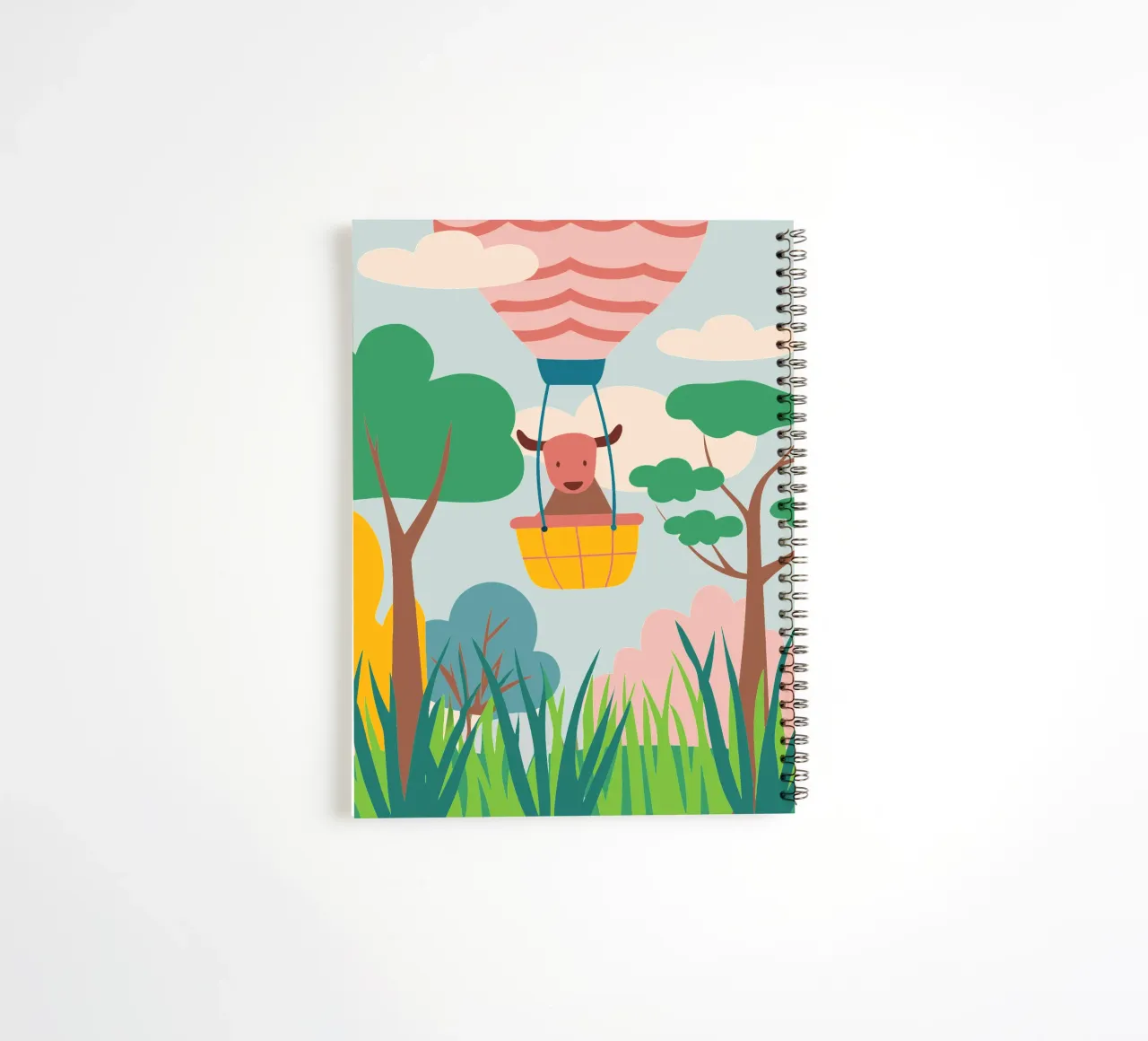 Bullenreiten auf einem Heißluftballon Ringbuch von CUTE ANIMALS