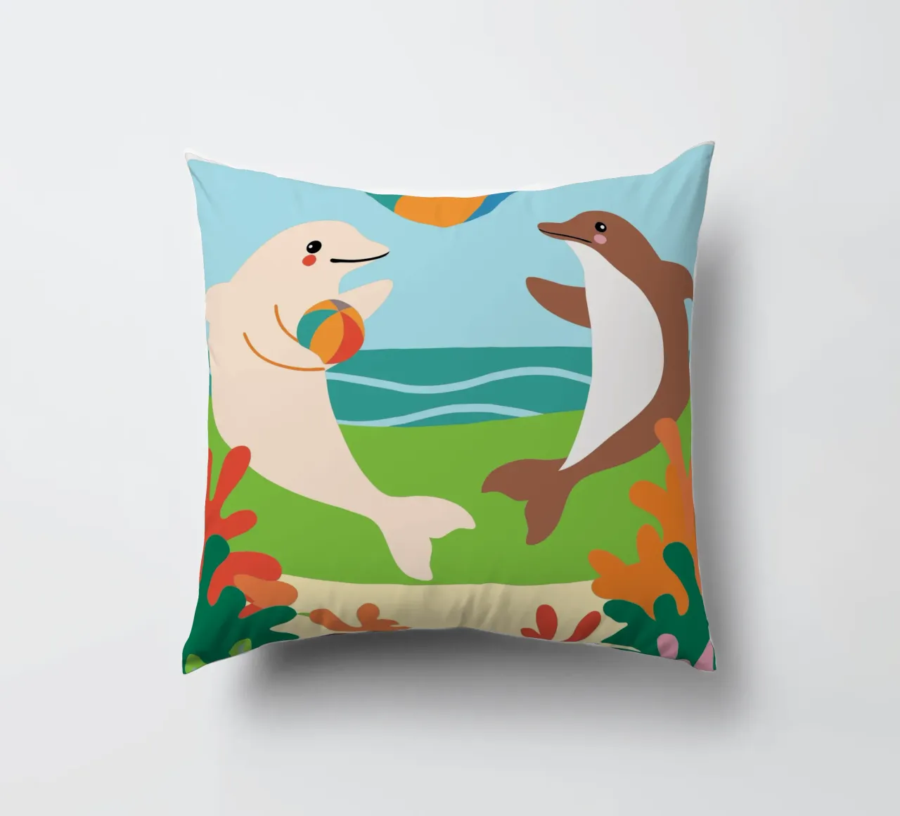 I Delfini giocano cuscino da CUTE ANIMALS