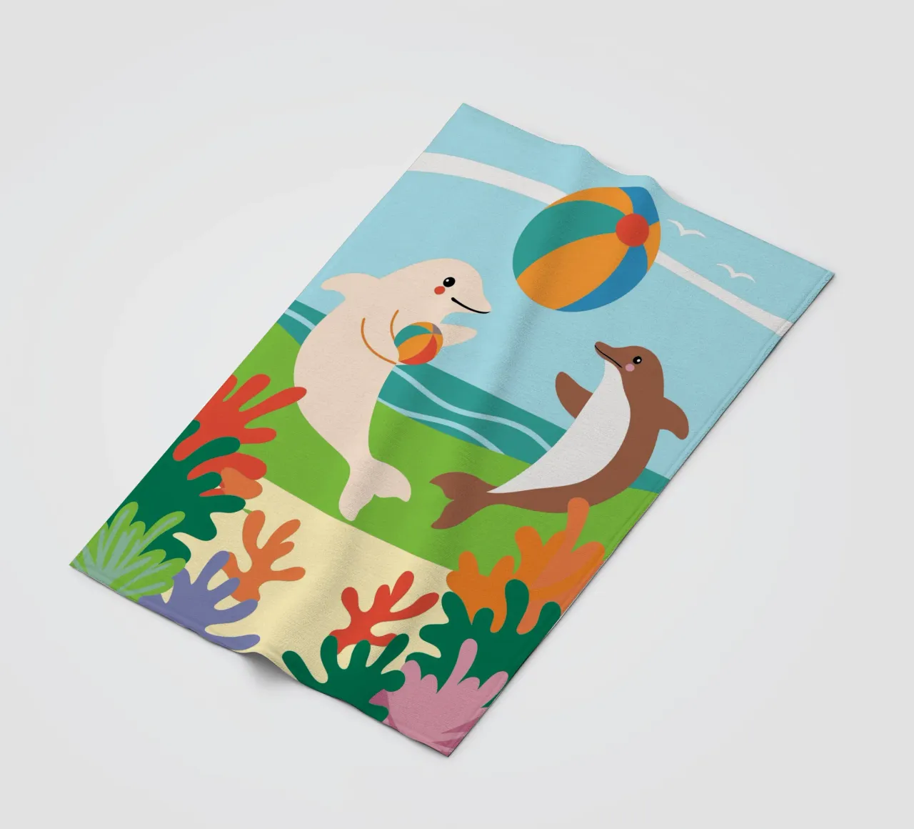I Delfini giocano coperta in pile da CUTE ANIMALS