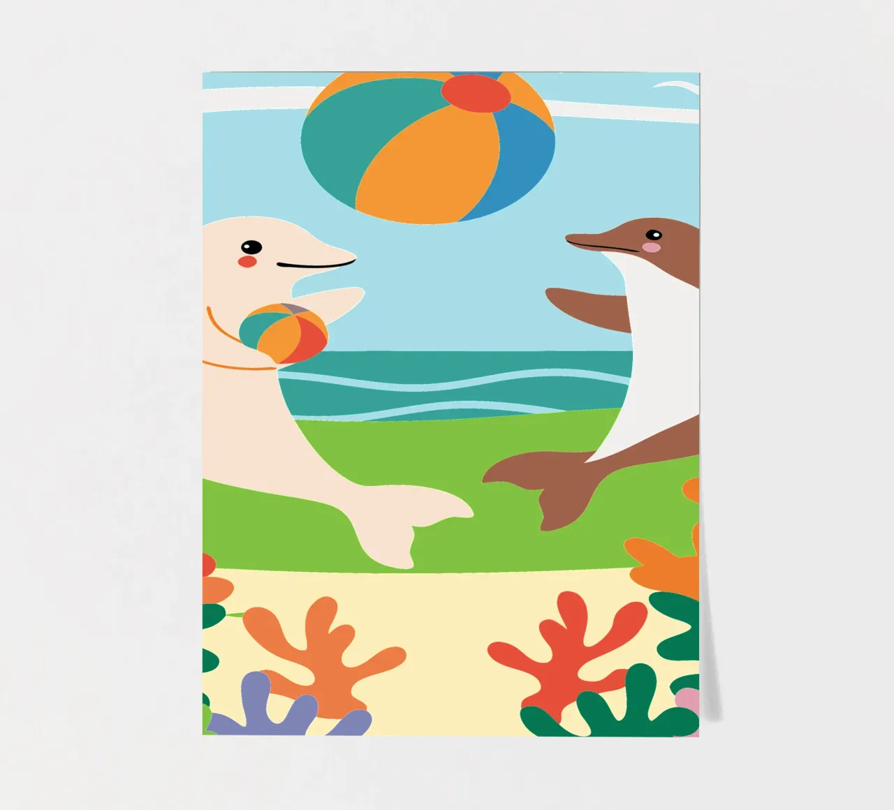 Dolfijnen spelen stickervel van CUTE ANIMALS